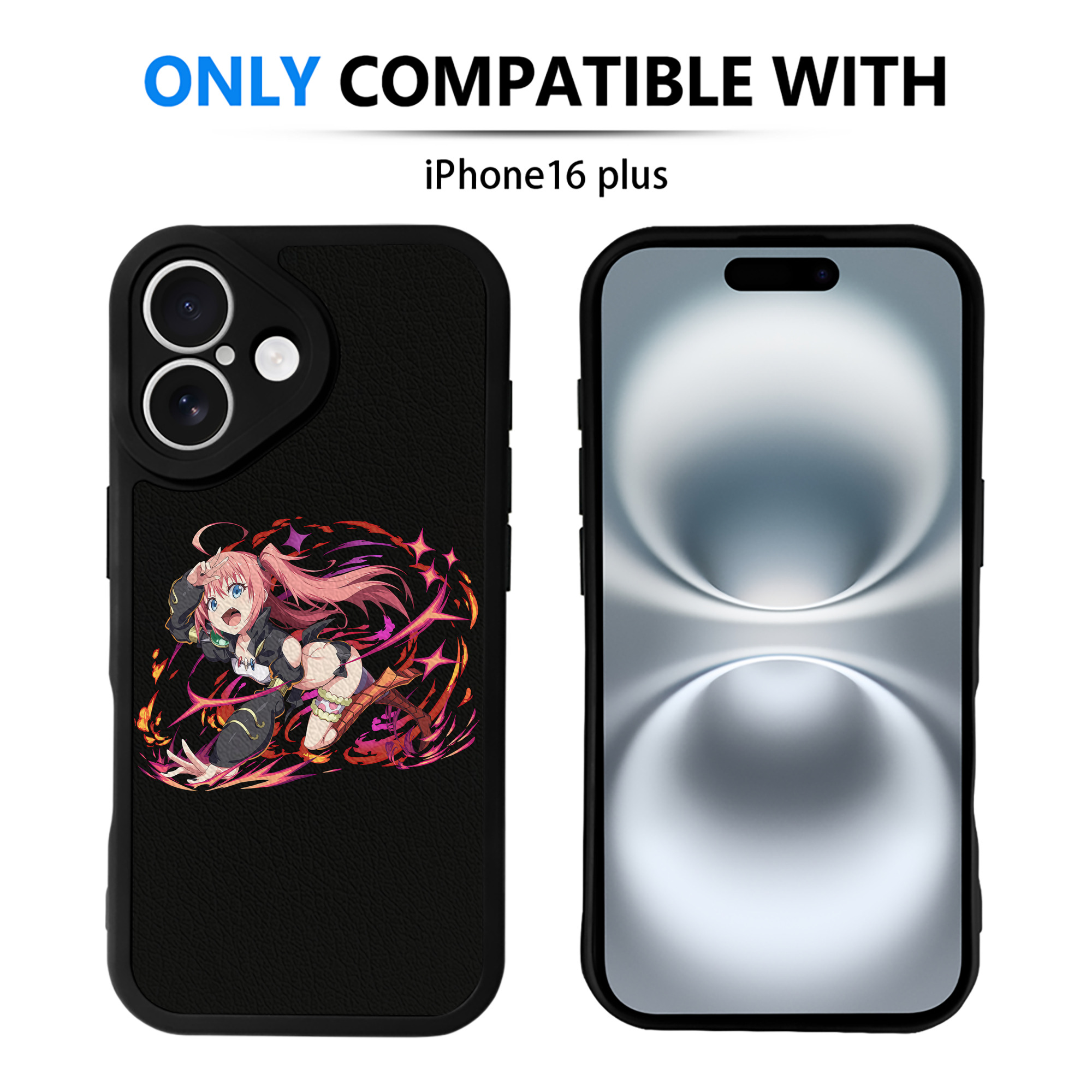 （画像用） 転スラ Regarding Reincarnated to Slime 【iPhone 16シリーズ対応】シリコンスマホケース（レザー調） 材質：シリコン